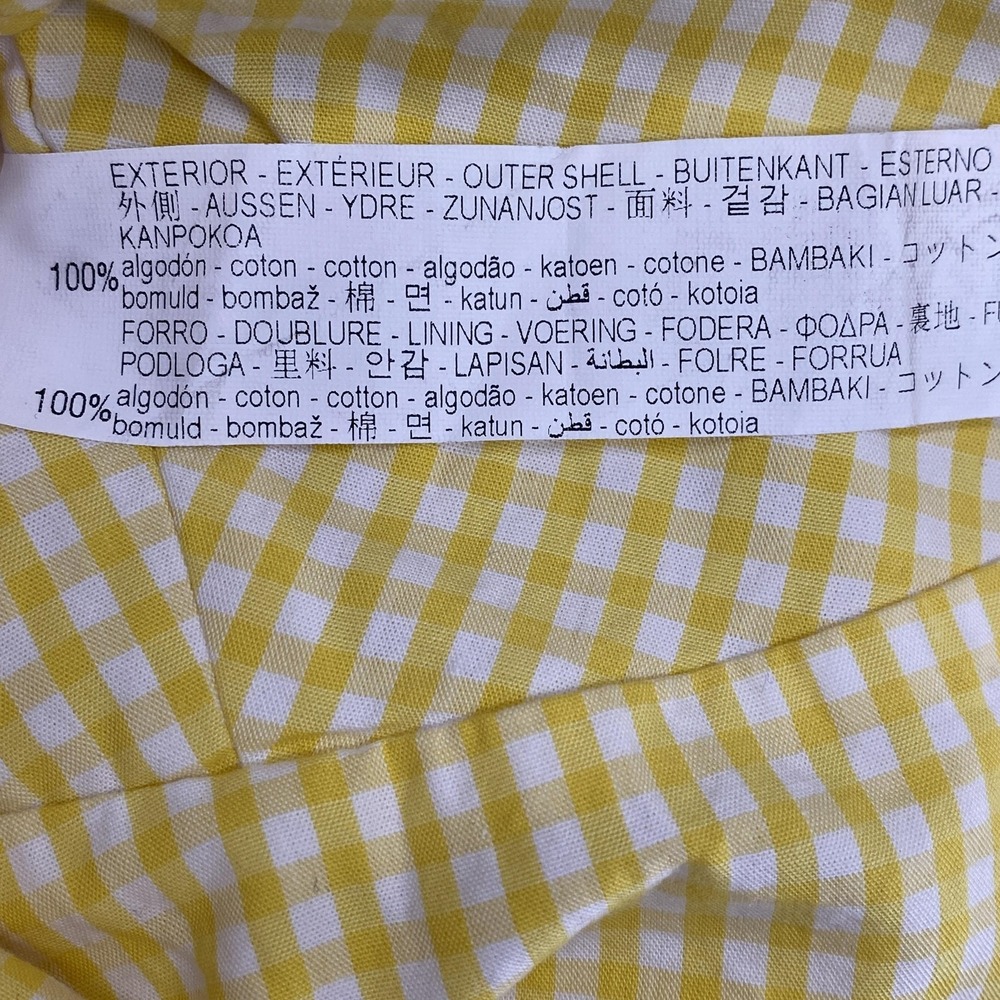 Zara Gingham Crop Tank Top Womens Small Babydoll Ruffle Strap Sweetheart Summer - Picture 8 of 13